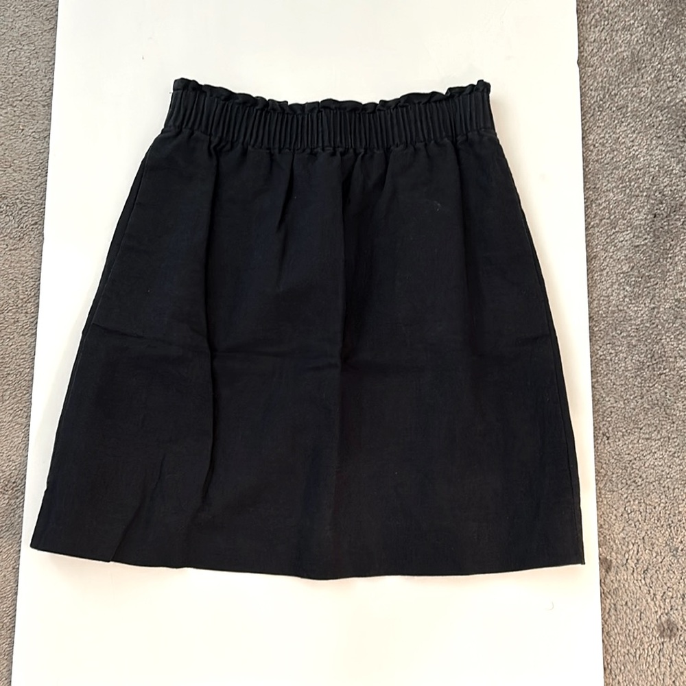 Navy linen High waisted j crew factory skirt